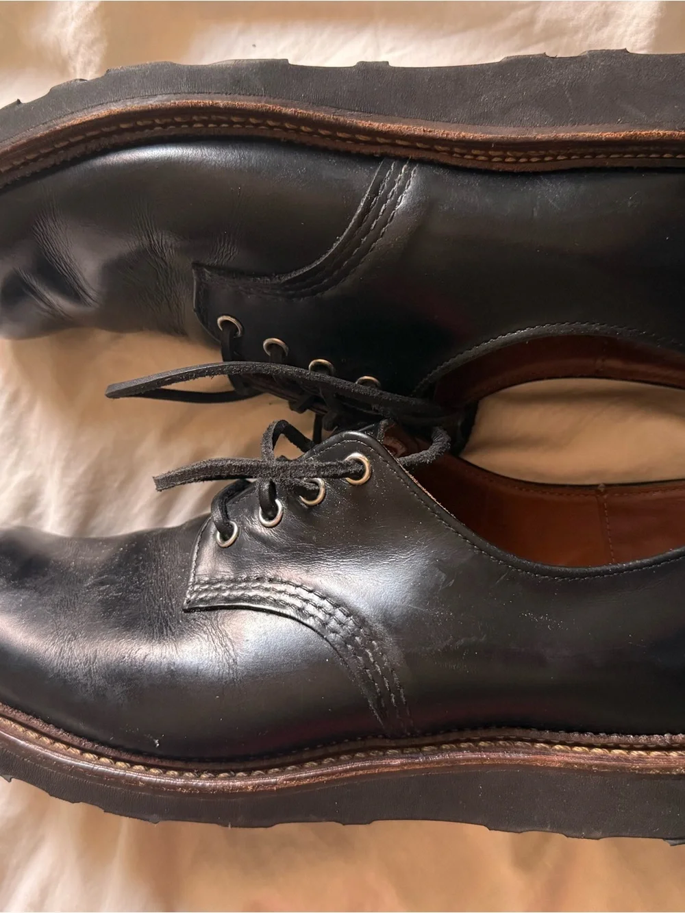 Red Wing 8002 Black Leather Work Oxfords - Men’s Size 11 D - Made in USA